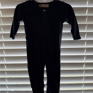 Cozy Navy Kids buttoned Pajama One-Piece